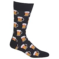 Hot Sox Men's Fun Cocktail Drinks Crew Socks-1 Pair Pack-Cool & Funny Happy Hour Gifts