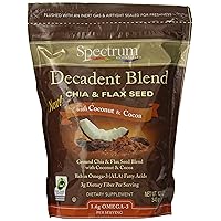 Spectrum Essentials Chia and Flax Seed Decadent Blend with Coconut and Cocoa 12 Oz