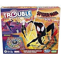 Hasbro Gaming Trouble: The Spider-Verse Edition for Marvel Fans, Ages 8+, Game for 2-4 Players, with Rotating Board