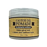 OKAY | Men's Castor Oil Beard and Hair Pomade | For All Hair Types & Textures | All Day Hold | Sleek, Defined Look | Free of Silicone & Paraben , gray , 2 oz