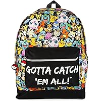 Vanilla Underground Pokemon Gamer School Backpack | Adjustable Straps | Unisex Design | Dynamic Pokémon-Themed | Multiple Pockets