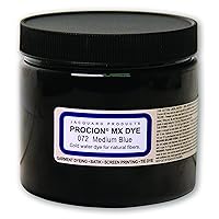Jacquard Procion Mx Dye - Undisputed King of Tie Dye Powder - Medium Blue - 8 Oz - Cold Water Fiber Reactive Dye Made in USA