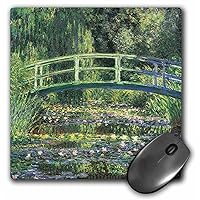 3dRose Water Lilies and Japanese Bridge by Claude Monet 1899 - Mouse Pad, 8 by 8 inches (mp_126630_1)