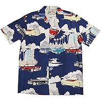 Cadillac Deco Men's Hawaiian Aloha Rayon Shirt