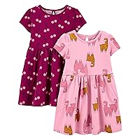 Simple Joys by Carter's Baby Girls' Short-Sleeve and Sleeveless Dress Sets, Pack of 2