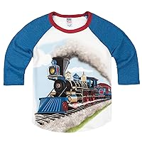 Little Boys' Steam Train Raglan T-Shirt