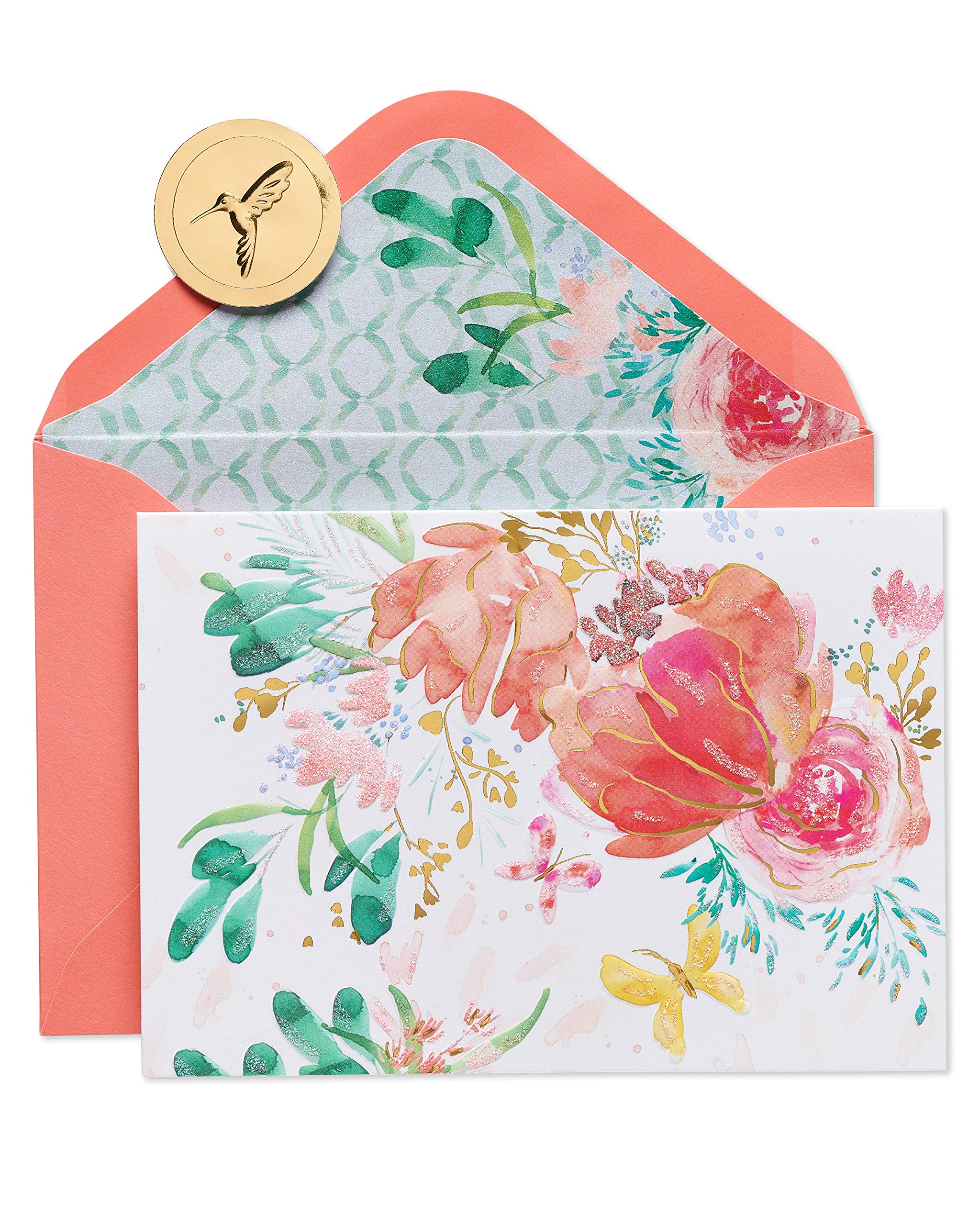Papyrus Blank Cards with Envelopes, Watercolor Floral (10-Count)