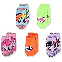My Little Pony Girls' 5 Pack No Show Socks