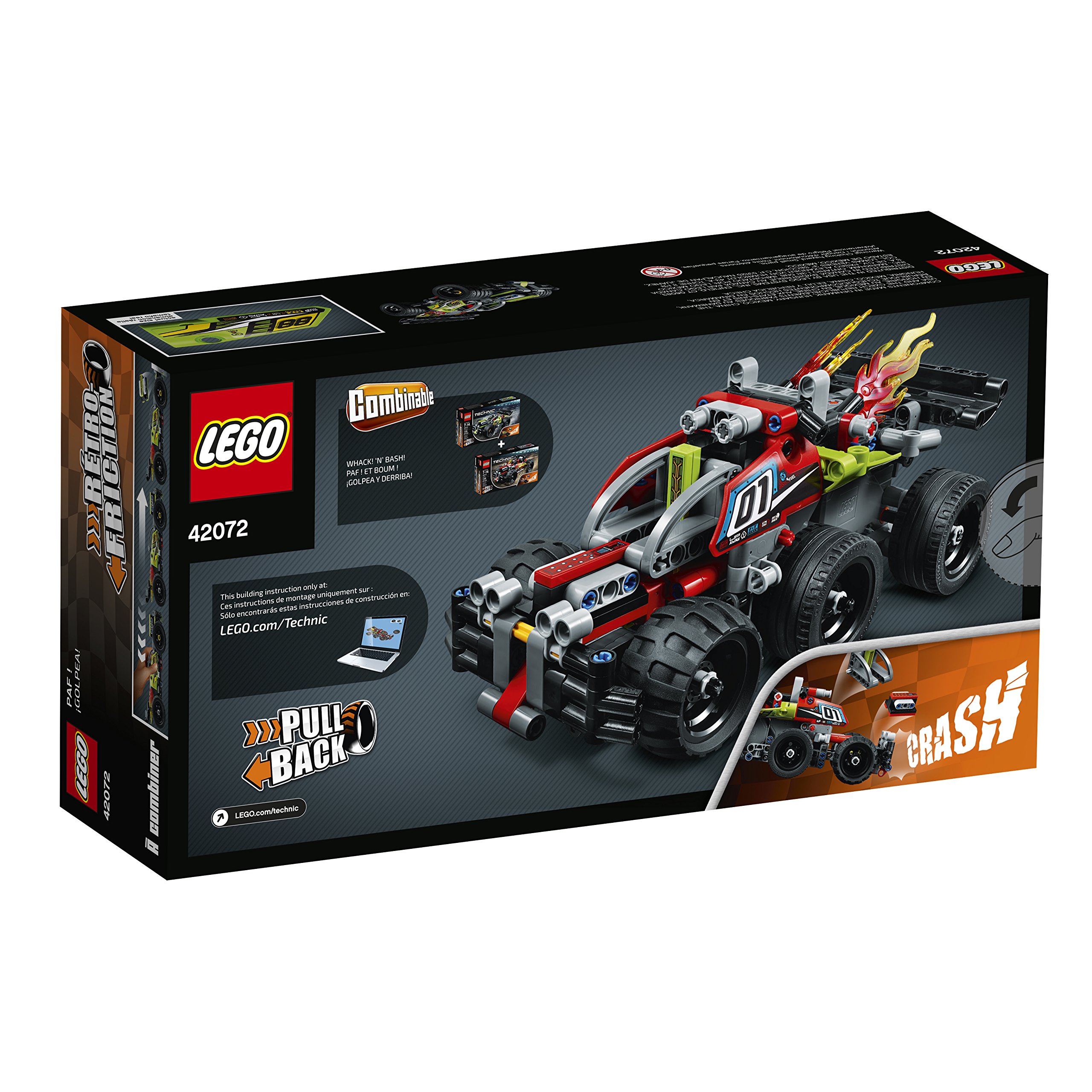 LEGO Technic WHACK! 42072 Building Kit with Pull Back Toy Stunt Car, Popular Girls and Boys Engineering Toy for Creative Play (135 Pieces)