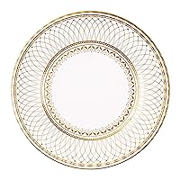 Talking Tables Party Porcelain Large Party Plates (8 Pack), Gold