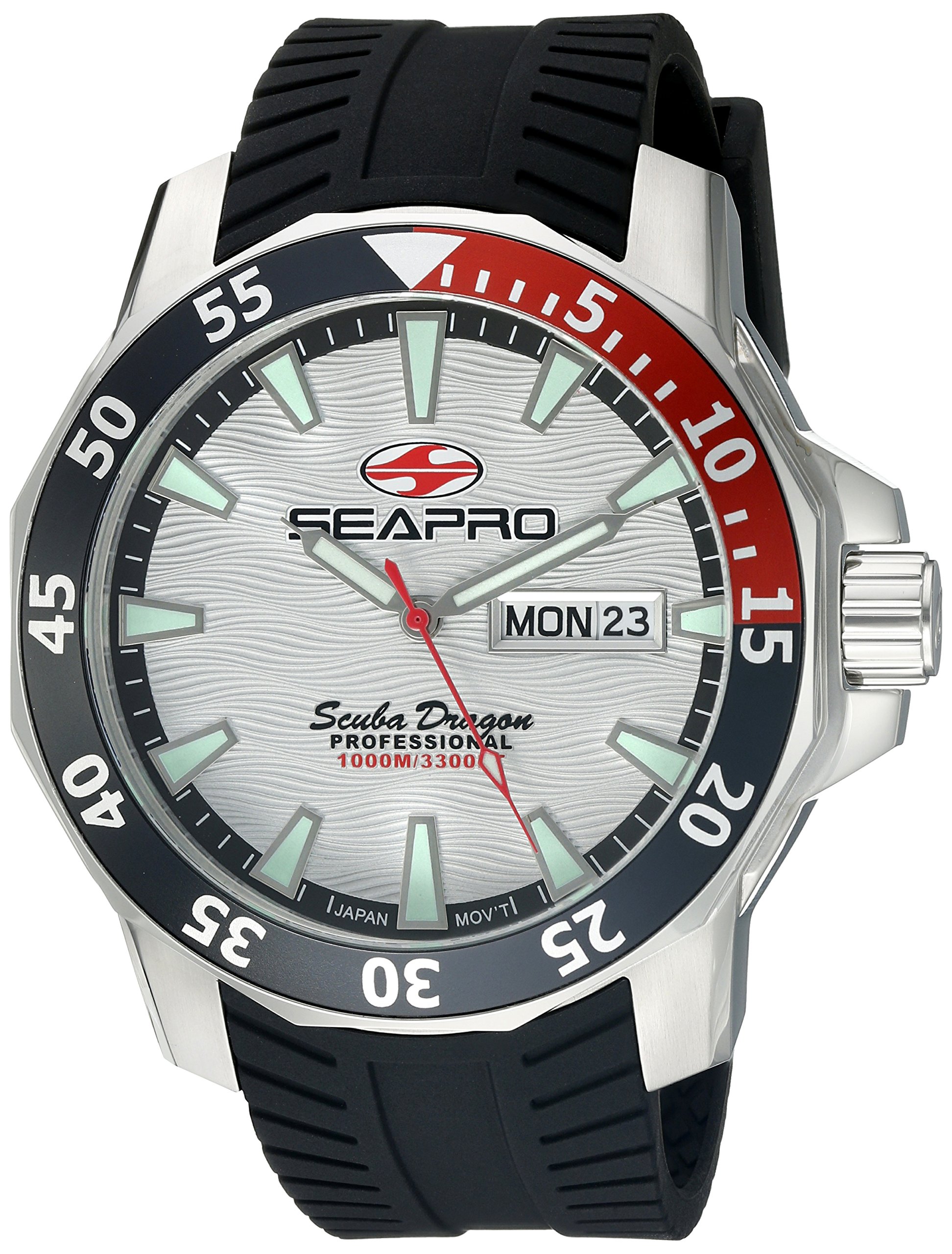 Seapro Men's SP8312 Analog Display Quartz Black Watch
