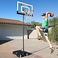 QUICKPLAY Baller Mini Hoop System | Portable Basketball Hoop System with Adjustable Height Pole