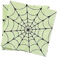 C.R. Gibson TW7-24070 Spiderweb Disposable Paper Lunch Napkins for Halloween Parties, Multicolor, 20pcs, 6.5