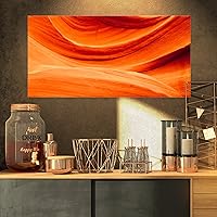Designart PT8788-32-16 Antelope Canyon Orange Wall-Landscape Photo Canvas Print-32x16, 32 x 16