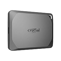 Crucial X9 Pro 2TB Portable SSD - Up to 1050MB/s Read and Write - Water and dust Resistant, PC and Mac, with Mylio Photos+ Offer - USB 3.2 External Solid State Drive - CT2000X9PROSSD902