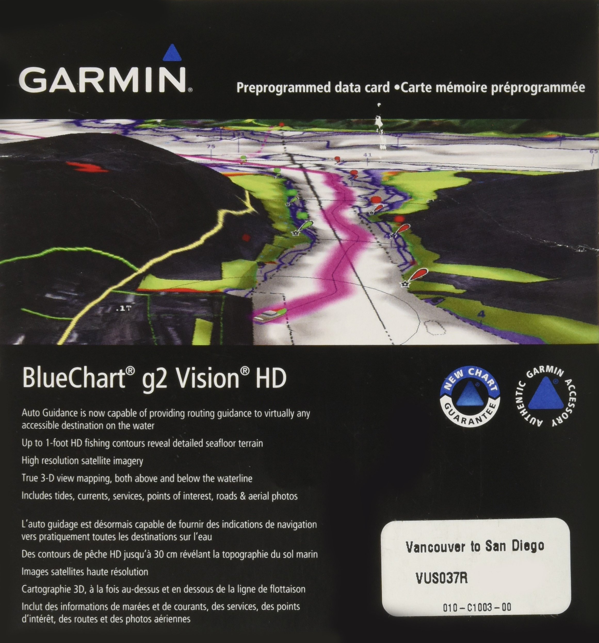 Garmin BlueChart g2 Vision Vancouver/San Diego Saltwater Map microSD Card