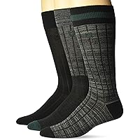 Chaps Men's Super Soft Casual Colorblock Stripe Crew Socks-3 Pair Pack-Flat Knit Cushion