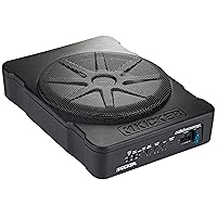KICKER 46HS10 Hideaway Compact Powered Subwoofer, 10-Inch