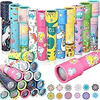 24 Pcs Classic Kaleidoscopes Educational Toys Return Gifts Paper Tumble Tube Prism Lens Old Fashioned Vintage Toys Party Favor Valentines Gift for Kids Stock Stuffer, Random Style(Cute Style)