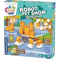 Thames & Kosmos Kids First Robot Pet Shop: Owls, French Bulldogs, Sloths & More! STEM Experiment Kit for Young Engineers | Build 8 Motorized Robots of Cute Animals | Play & Learn with Storybook Manual