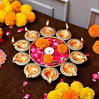Urli Bowl Diwali Gift Decoration Items for Home Decor Decorative Diya Bowl | Diwali Decoration Items for Home - Handcrafted Bowl for Floating Flowers and Tea Light Candles Home, urli