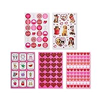 American Greetings Bulk Valentines Stickers for Kids, Hearts and Animals (688-Count)
