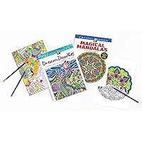 Faber-Castell Creative Haven Dream Doodles & Magical Mandals Coloring Books with Pencils & Sharpener