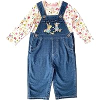 John Deere baby-girls John Deer Infant Girls' Sweatshirt and Pant SetDenim Overall Set