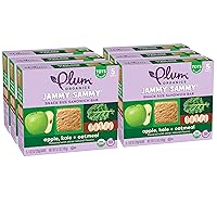 Plum Organics Jammy Sammy Snack Bars - Apple, Kale, and Oatmeal - 1.02 oz Bars (Pack of 30) - Organic Toddler Food Snack Bars