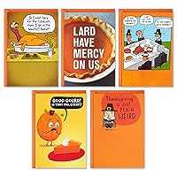 Hallmark Funny Shoebox Funny Thanksgiving Cards Assortment, Pumpkin Pie (6 Cards with Envelopes)
