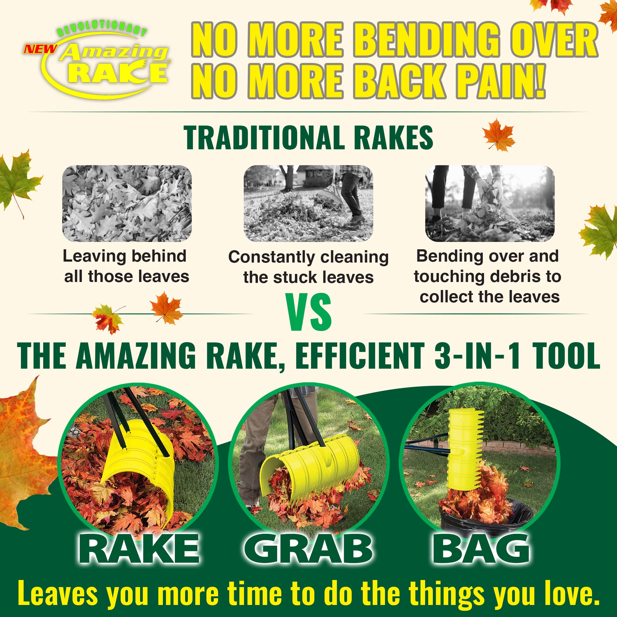 Mua Amazing Rake Back Saving Garden Rake ― Leaf Rakes for Gardening ...