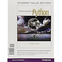 Student Value Edition - Introduction to Programming Using Python Plus Mylab Programming with Pearson Etext -- Access Card Package Student Value Edition - Introduction to Programming Using Python Plus Mylab Programming with Pearson Etext -- Access Card Package Paperback eTextbook Loose Leaf