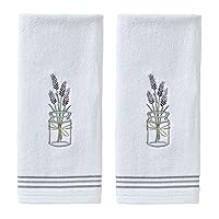 SKL Home by Saturday Knight Ltd. Lavender Hand Towel (2-Pack), White , 16x25