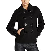 Marc New York Women's Double Breasted Shirt Collar A-Line Coat
