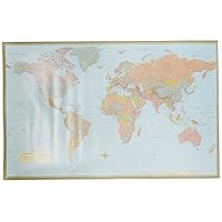World Map Poster (32 x 50 inches) - Laminated: - a QuickStudy Reference
