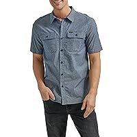 Lee Men's Extreme Motion All Purpose Classic Fit Short Sleeve Button Down Worker Shirt