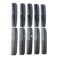 G.B.S 5.07-in Styling Essentials Fine Comb, Black, Set of 10