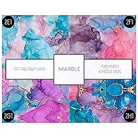 Galaxy Marble Vinyl Permanent Adhesive Vinyl Ombre Patterns 3 feet 12 x 36 Works Great with Craft Cutters (2G1, 2)