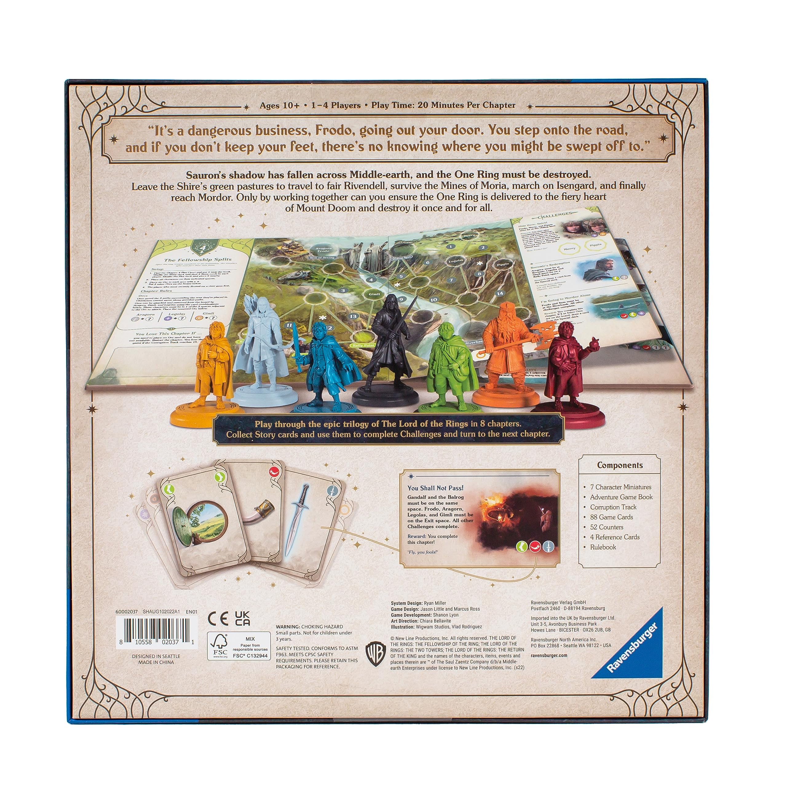 The Lord of The Rings Adventure Book Game for Ages 10 and Up - Work Together to Play Through The Movies