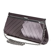 Satin Pleated Clasp Handbag, DIANE BAG