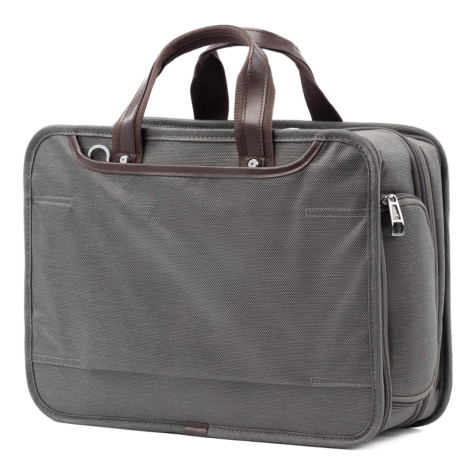 Travelpro Platinum Elite Expandable Business Laptop Briefcase, Fits up to 15.6 Laptop, Work School Travel, Men and Women, Vintage Grey