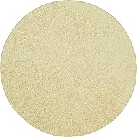Pet Friendly Solid Color Area Rugs Yellow - 3' Round, Stain & Fade Resistant, Perfect for Indoor Wedding Decor, Contemporary Style, for Bedroom, Living Room