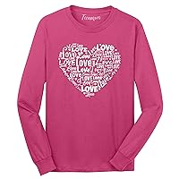Women's Love Heart Valentine's Day Graphic Long Sleeve T-Shirt Gift