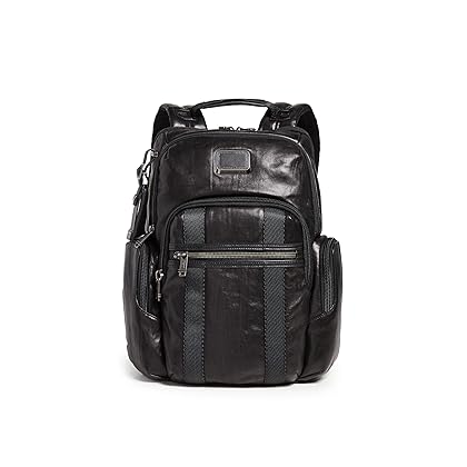 TUMI - Alpha Bravo Nellis Leather Laptop Backpack - 15 Inch Computer Bag for Men and Women - Black