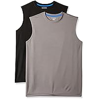 Amazon Essentials Men's Active Performance Tech Muscle Tank, Pack of 2