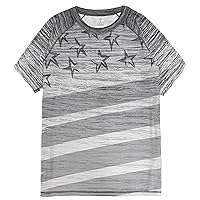 US Flag Tee Performance Men's Made in USA Patriotic American Flag Crew Neck T-Shirt