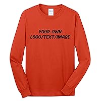 INK STITCH Unisex PC54LS Design Your Own Custom Cotton Long Sleeve Shirts - Mulicolors