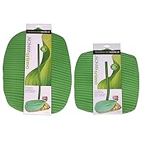 Charles Viancin The Banana Leaf Lid Medium & Large Silicone Suction Lid & Food Cover (Set of 2)