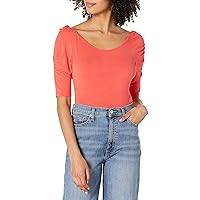 KENDALL + KYLIE Women's Plus Size Puff Sleeve Knit Top