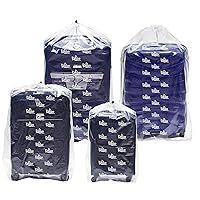 Dust Cover Big Plastic Drawstring Bags Multi-Purpose for Storage and Keeping Luggage, Big Dolls, Blankets, Pillows, Suitcase Good for Household Organizing Reusable Set of 4 bags Size S, M, L, XL